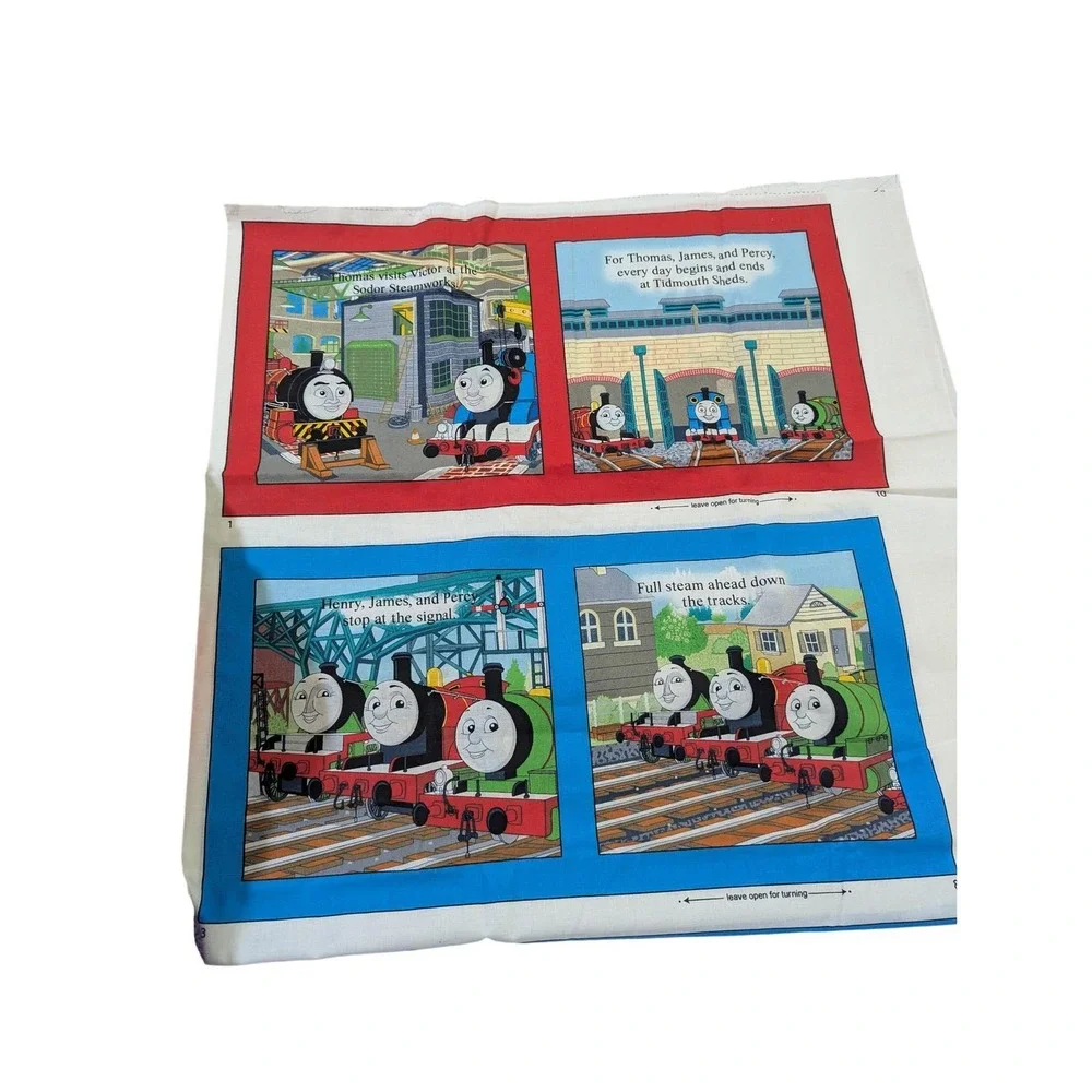 Thomas the Tank Engine Fabric Panel VIP by Cranston 2011 Soft Book Cotton‎ DIY